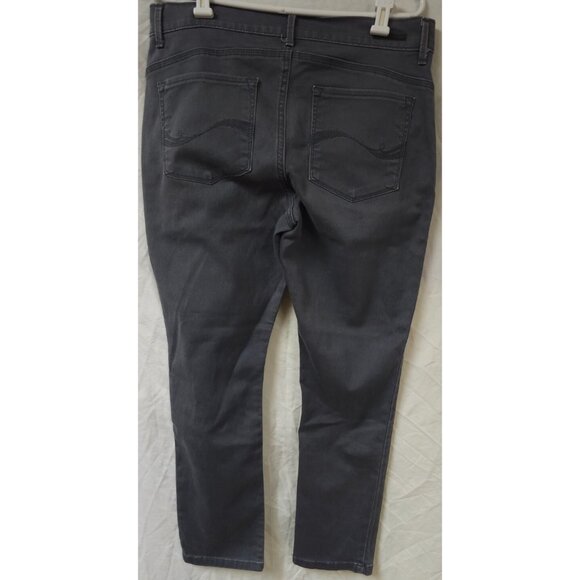 Lee Womens 14P Gray Smoke Easy Fit Stretch Mid Rise Straight Ankle Jeans 34x28 - Picture 6 of 15